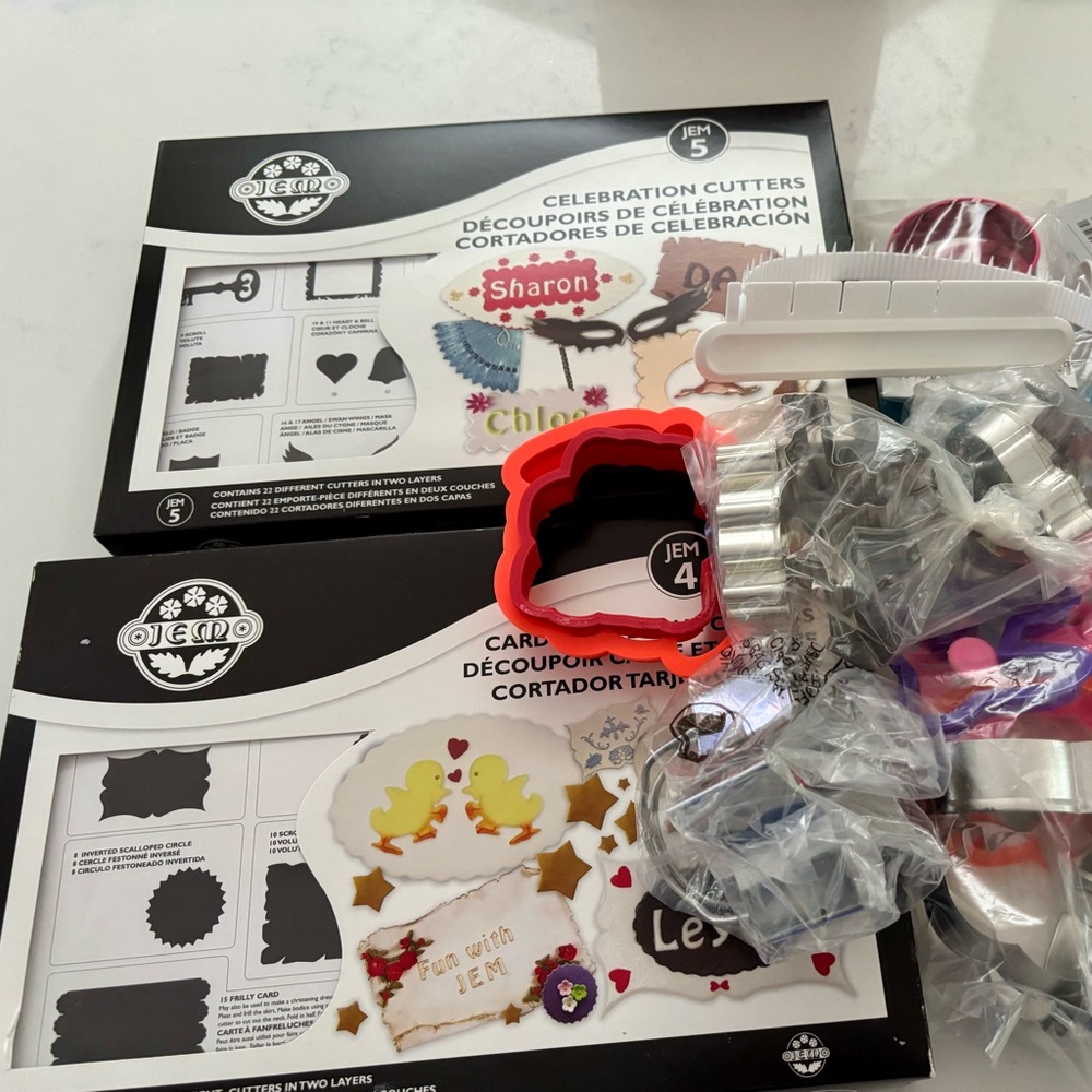 Lot of Cake supplies including JEM Celebration Cutters Set
